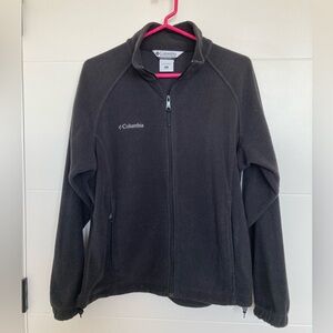 Columbia Black Fleece Zip-Up Jacket Medium